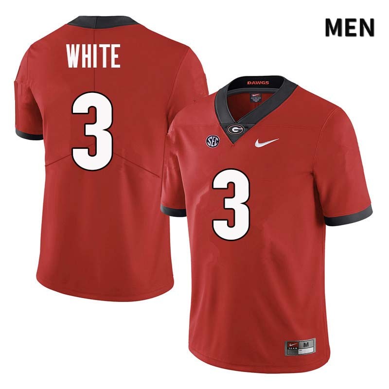 Georgia Bulldogs Men's Zamir White #3 Red Stitched College UGA Football Jersey 23OL018EC